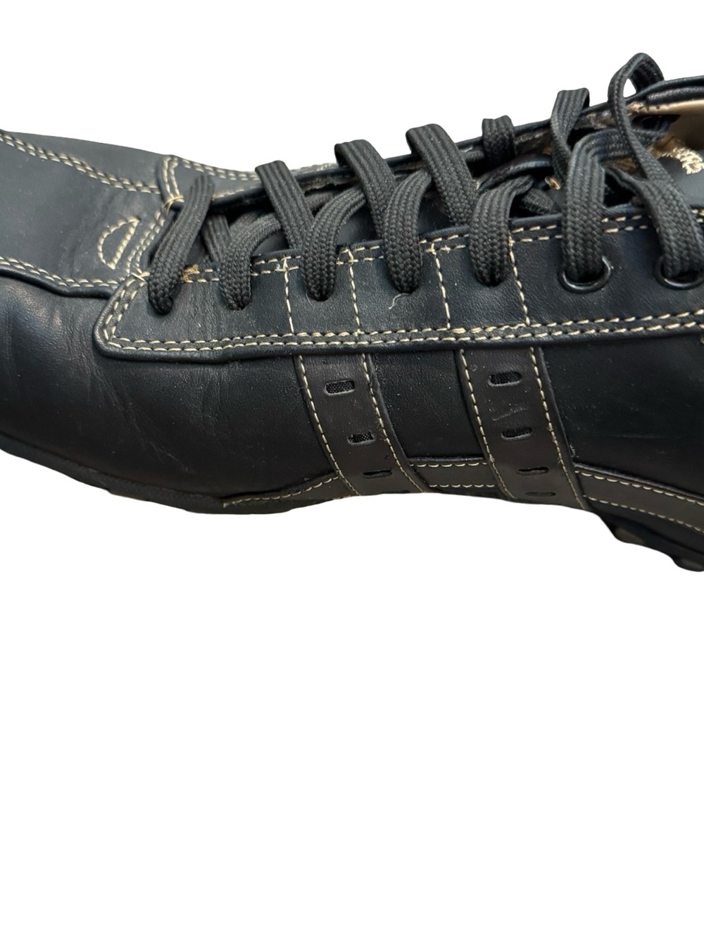 Skechers Men's Black Leather Lace-Up Dress Sneakers Mens SZ 10 - Picture 5 of 16